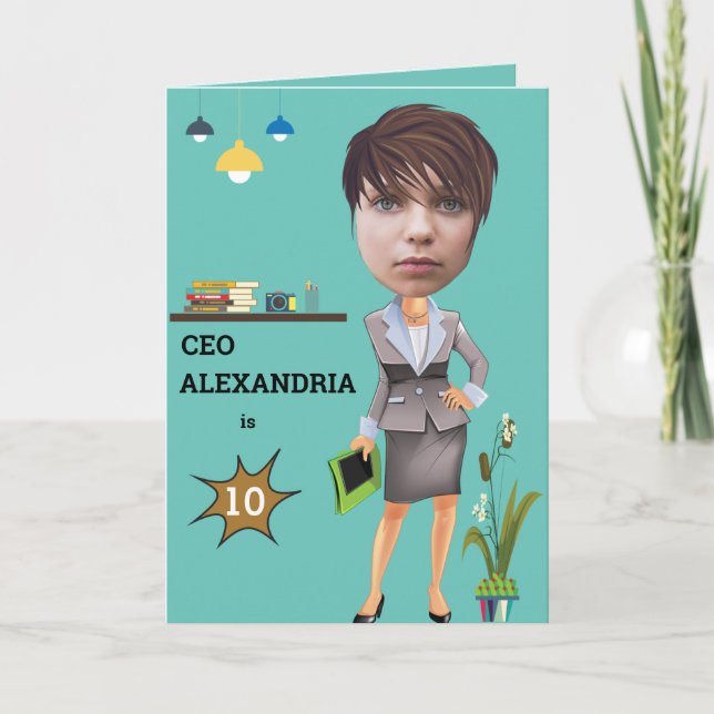 Carte PDG BusinessWOMAN Photo Sensational FUN Anniversai (Devant)