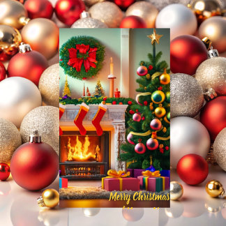 Carte Peace and Love at Christmas