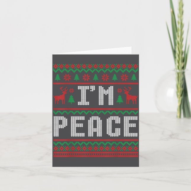 Carte Peace I Come In Peace Couple Matching Ugly Christm (Devant)