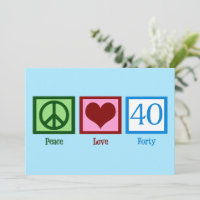 Peace Love 40 mignon 40e anniversaire