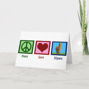 Carte Peace Love Alpaca