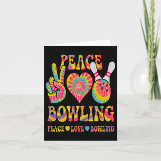 Carte Peace Love Bowling Shirt Tie Dye Bowler Hommes Fem