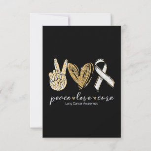 Carte Peace Love Cure Lung Cancer Sensibilisation