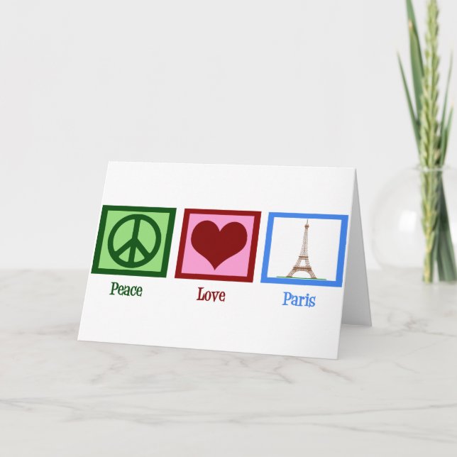 Carte Peace Love Paris (Devant)