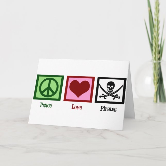 Carte Peace Love Pirates (Devant)