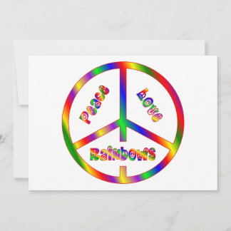 Carte Peace Love RAINBOWS