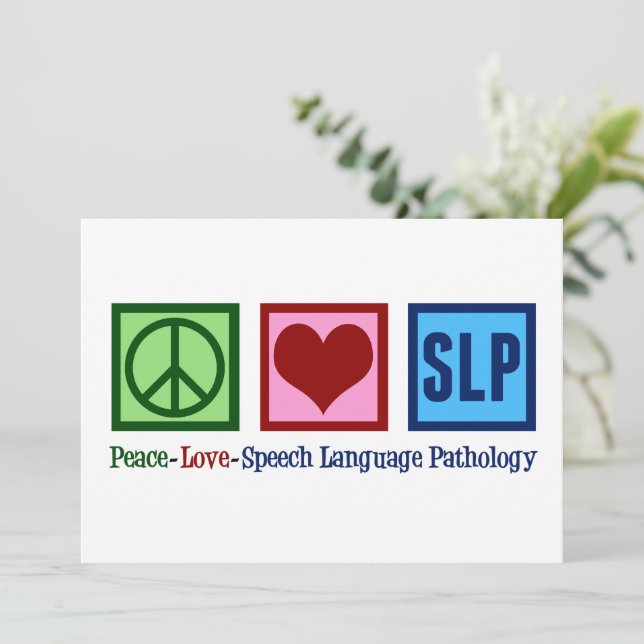 Carte Peace Love SLP Voix Pathologie (Debout devant)