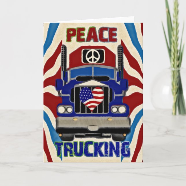 Carte Peace Love Trucking (Devant)