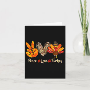Carte Peace Love Turkey Little Pilgrim Thanksgiving