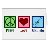 Carte Peace Love Ukulele