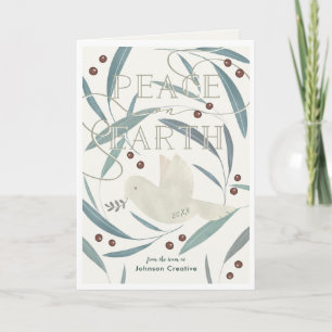 Carte Peace on Earth Dove Cream Corporate Holiday