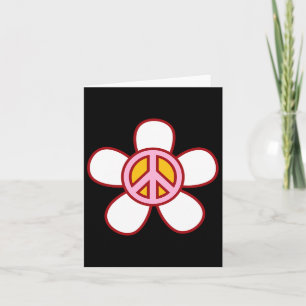 Carte Peace Sign Love 60s les années 70 Super Hippie Cos
