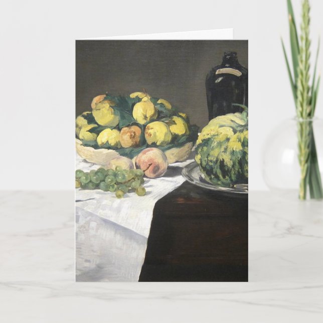 Carte Peaches au citron de la vie morte par Manet Impres (Devant)