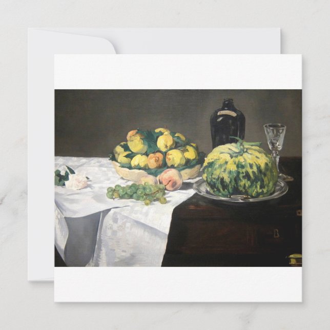 Carte Peaches au citron de la vie morte par Manet Impres (Devant)