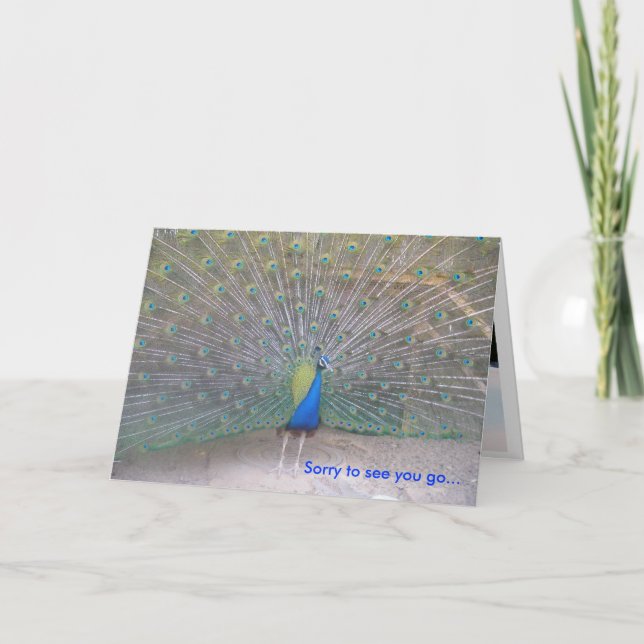 Carte Peacock - Adieu (Devant)