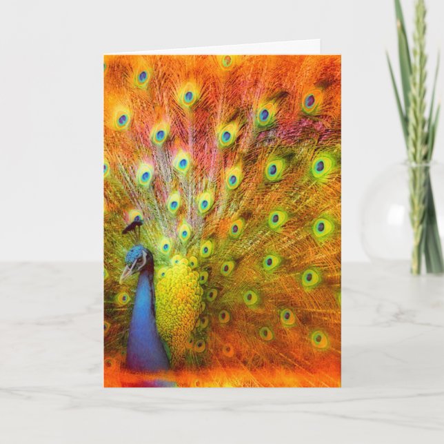 Carte Peacock, Anniversaire (Devant)