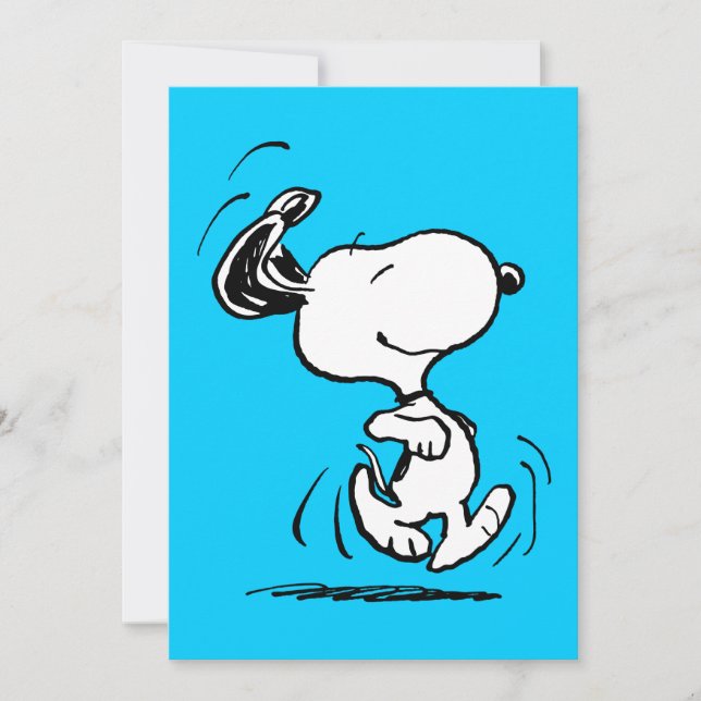 Carte Peanuts | Danse joyeuse de Snoopy (Devant)