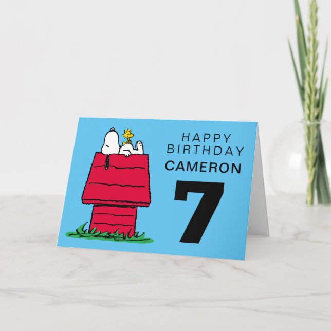 Carte PEANUTS | Snoopy Joyeux Anniversaire (Devant)