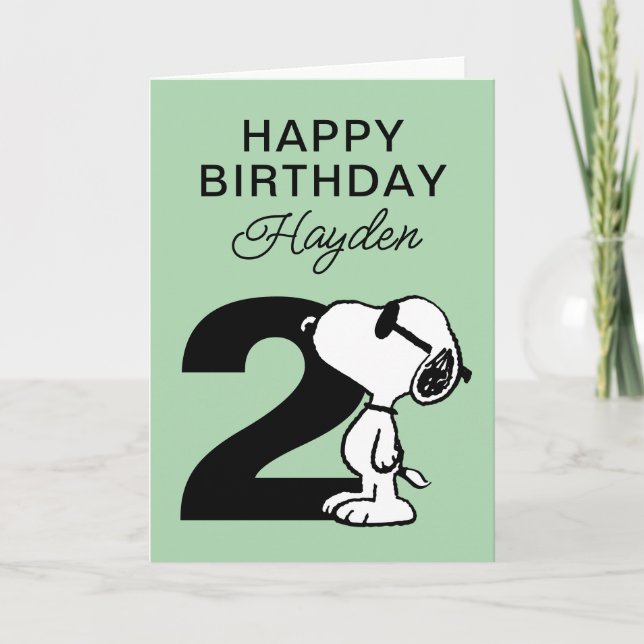 Carte PEANUTS | Snoopy Joyeux Anniversaire (Devant)