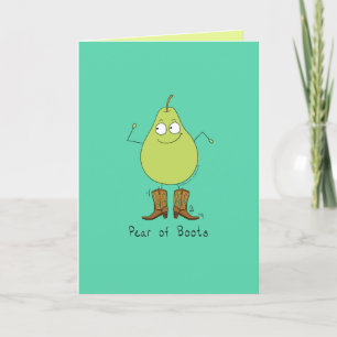 Carte Pear of Glasses - Funky Pear Pun Card