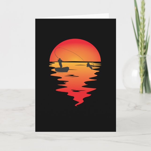 Carte Pêche à la ligne de poisson drôle cadeau pour pêch (Devant)