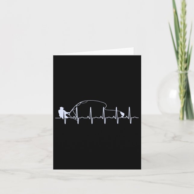 Carte Pêche à la mouche battement de coeur Pêche à la tr (Devant)