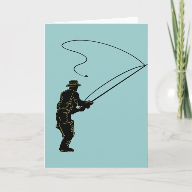 Carte Pêche à la mouche en échassiers (Devant)