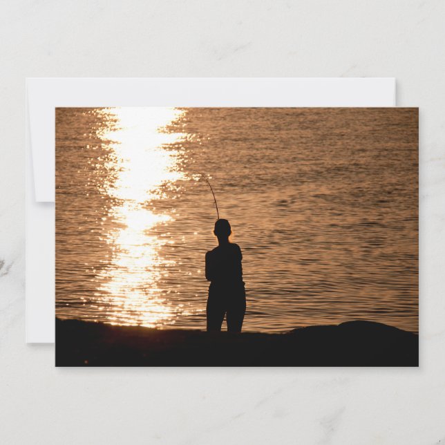 Carte Pêche au coucher du soleil (Devant)