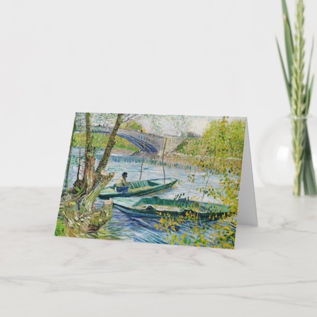 Carte Pêche au printemps par Vincent van Gogh (Devant)