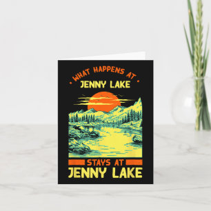 Carte Pêche Bateau Camping Lac Vacation Jenny Lake