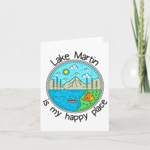 Carte Pêche Bateau Camping - Mon endroit heureux Lac Mar
