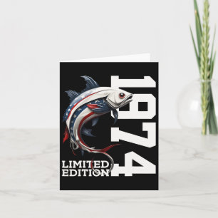 Carte Pêche d'anniversaire de pêcheur Limitée Edition 19