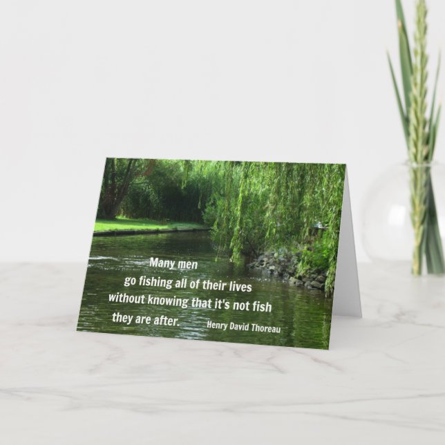 Carte Pêche de la citation par H.D. Thoreau (Devant)