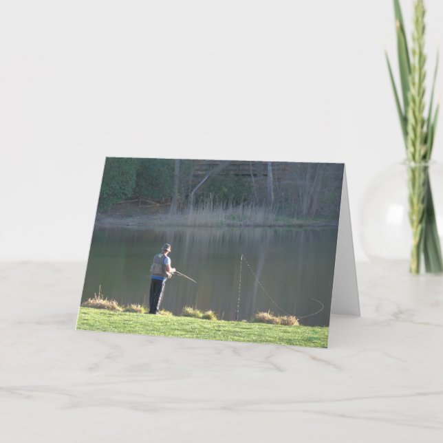 Carte Pêche de printemps à l'étang (Devant)