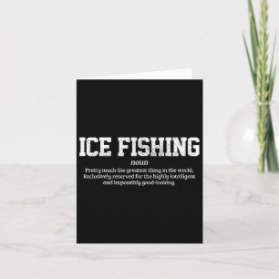 Carte Pêche sur glace Définition Drôle Pêcheur sur glace