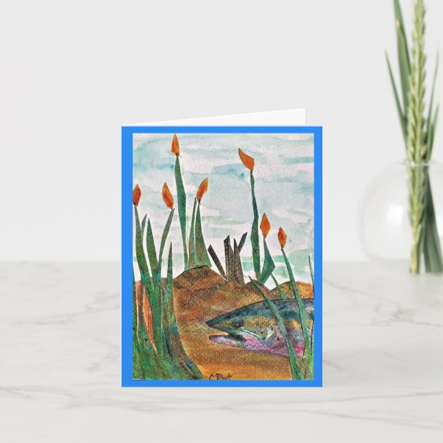 Carte Pêche-Toi Un Joyeux Anniversaire (Devant)