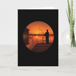 Carte Pêche Vintage Pêcheur Vintage