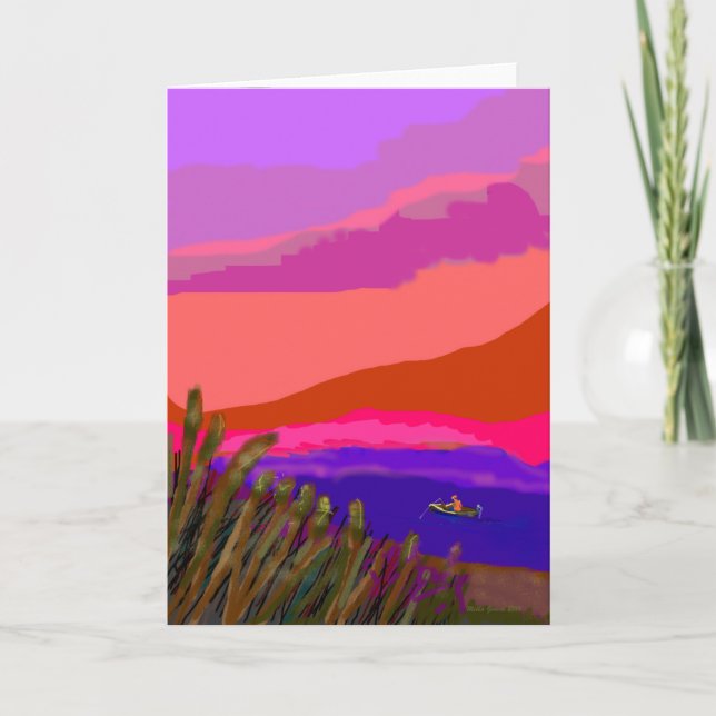 Carte Pêcheur à Dawn (Devant)