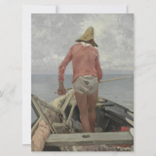Carte Pêcheur dans son bateau (par Vincenzo Caprile)