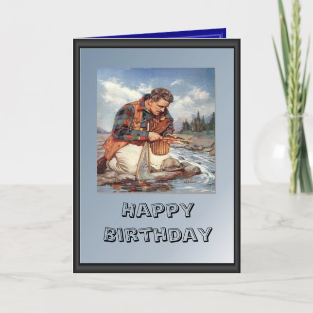 Carte Pêcheur sur la rivière (Devant)