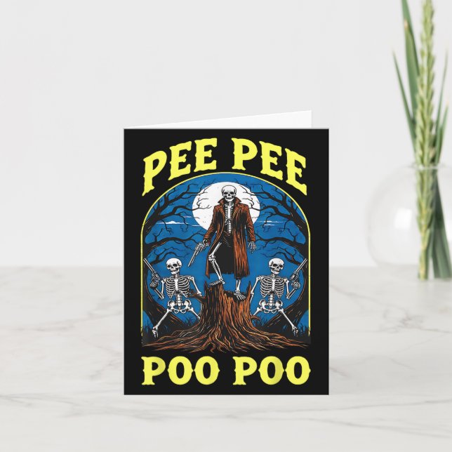 Carte Pee Pee Poo Poo Maudit Mème Génération Z Drôle Squ (Devant)