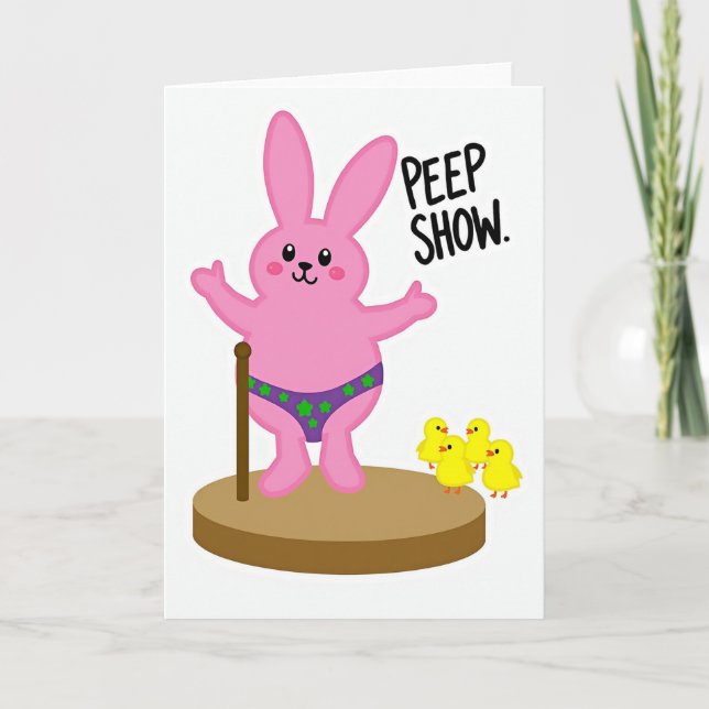 Carte Peep Show Rabbit Funny Card (Devant)