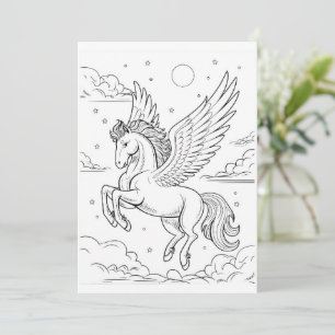 Carte Pegasus Colorez votre propre salutation
