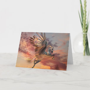 Carte Pegasus Sunset 5" x 7" Std avec enveloppe in