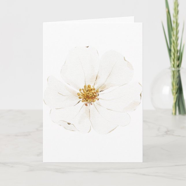Carte Peine blanche peinte à la main (blanche) (Devant)