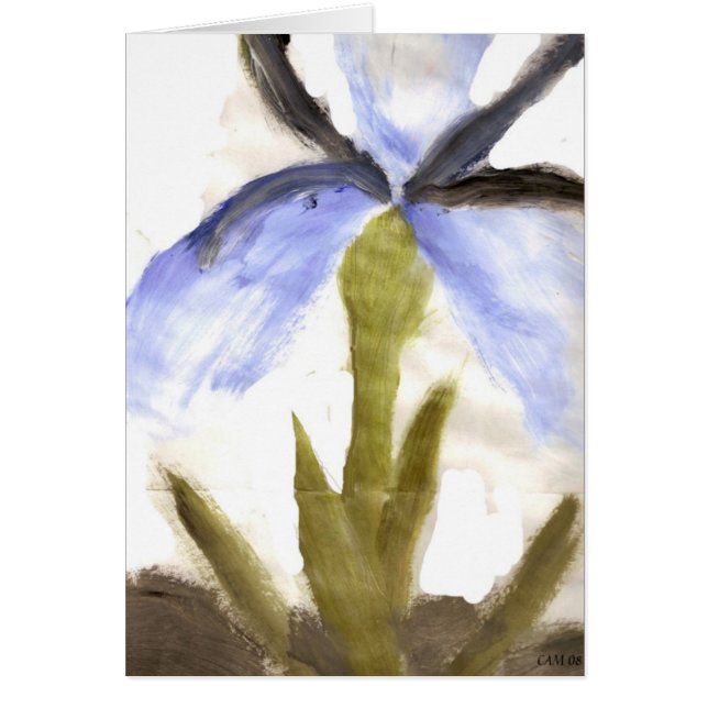 Carte peinte de fleur (Devant)