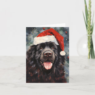 Carte Peinture à la brosse de Noël pour chien de Terre-N
