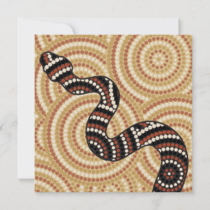 Carte Peinture à points de serpent autochtone