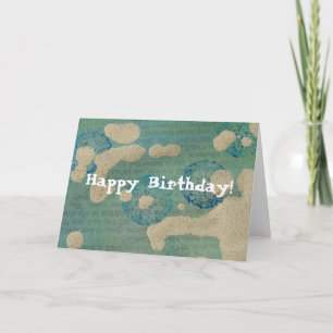 Carte Peinture abstraite, joyeux anniversaire !