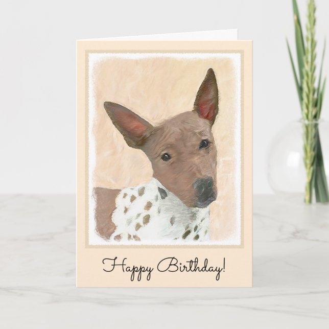 Carte Peinture américaine sans poil Terrier - Chien Art (Devant)